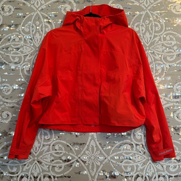 lululemon athletica Jackets & Blazers - LULULEMON Orange Cropped Rain Jacket 4